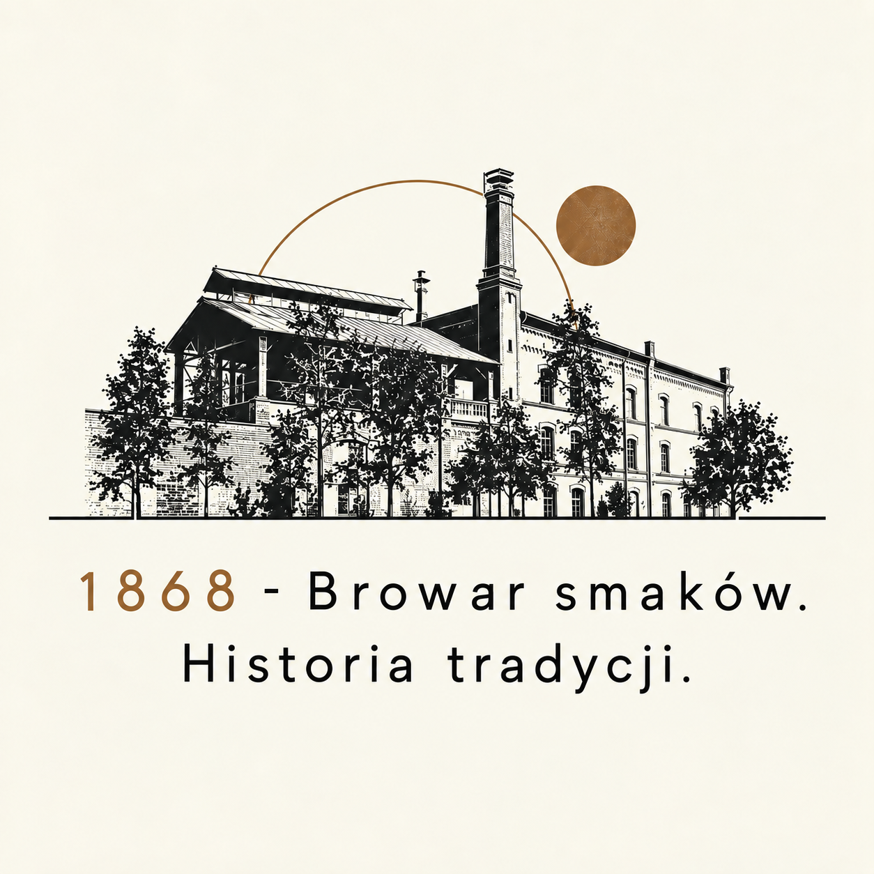 1868 - Browar smaków. Historia tradycji. Ilustracja historycznego browaru